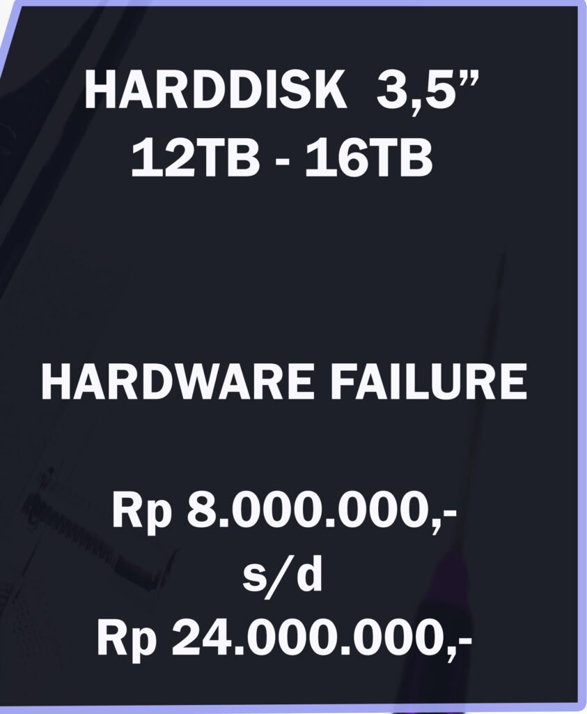 Biaya recovery data Harddisk 12TB